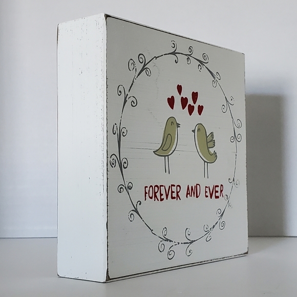 Forever and Ever Rustic Love Message Box Decoration - Picture 2 of 2